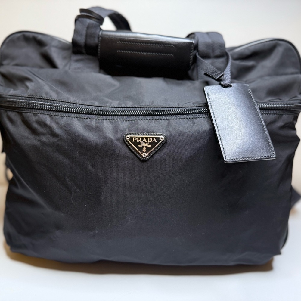 Prada Black Duffel with lock and key Bag for Men